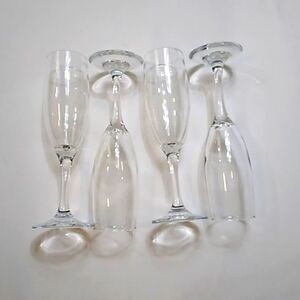 Of 4 Clean Glass Champagne Fruit Glass Vintage